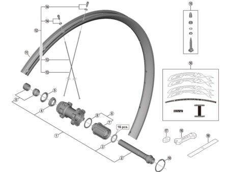 Shimano låsemøtrik unit venstre til baghjul model WH-RX570-TL-R12