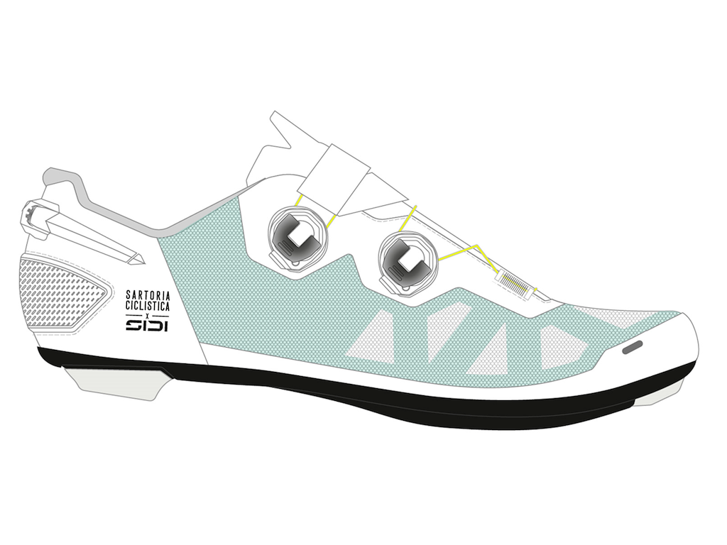 Sidi Laghee Sprinter 2 cykelsko race bright white/light green unisex Sidi Laghee Sprinter 2 cykelsko race bright white/light green unisex