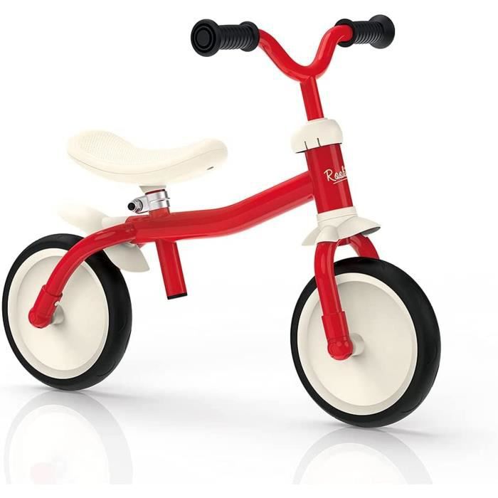 Smoby - Rookie Balance Bike - Lättvikts metallbarncykel - Självnivellerande justerbar sadel - Tysta hjul - Justerbart styre