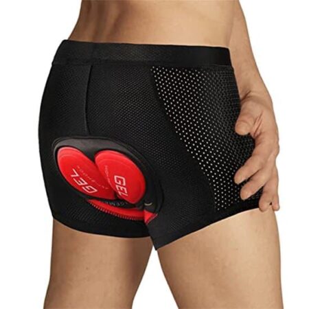 Sorte cykelshorts til mænd, størrelse L, ergonomisk 5D gelpolstring