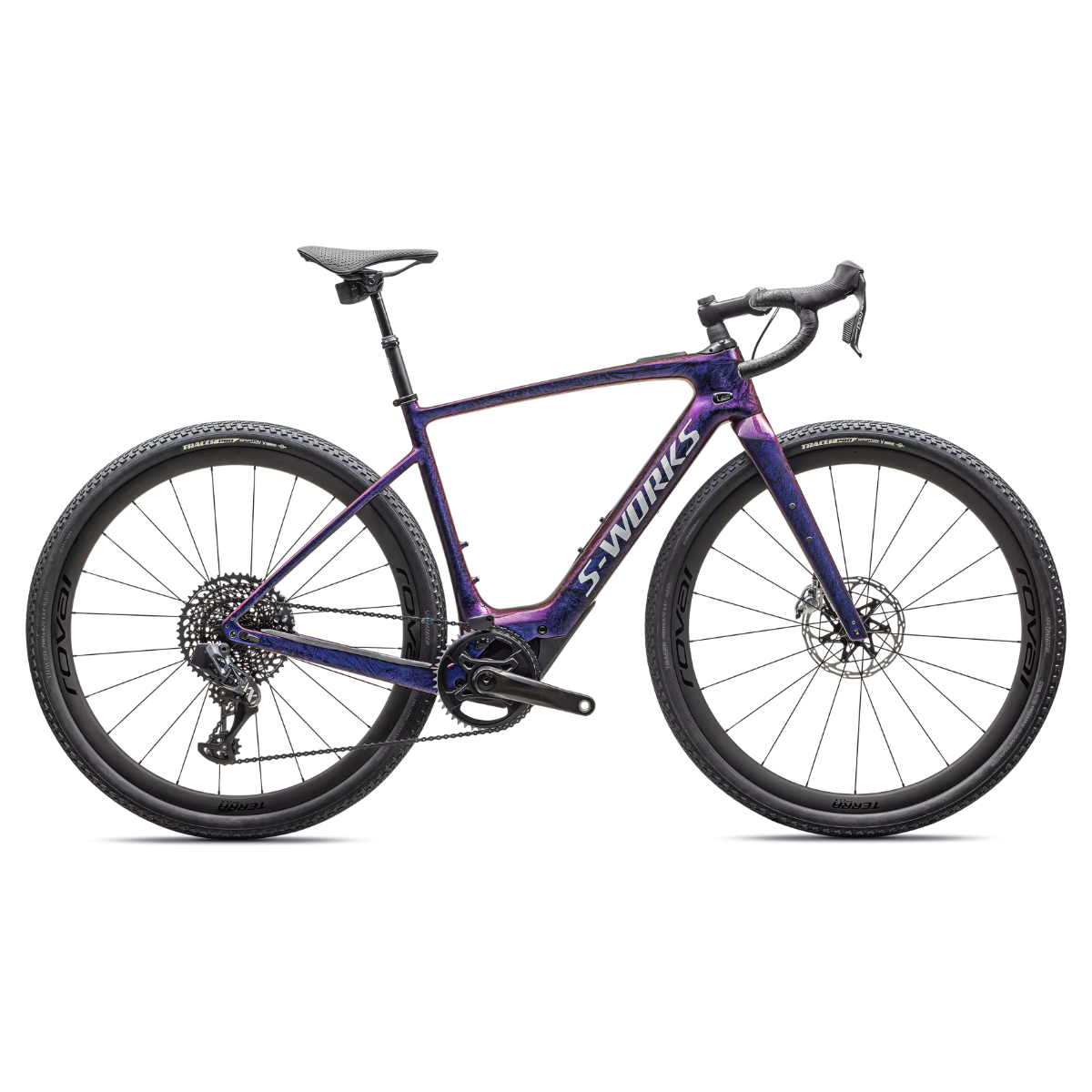 Specialized S-Works Turbo Creo 2 - Gloss Carbon / Red to Blue Pearl Strata / Satin Liquid Silver - 58 - Cykel Specialized S-Works Turbo Creo 2 - Gloss Carbon / Red to Blue Pearl Strata / Satin Liquid Silver - 58 - Cykel