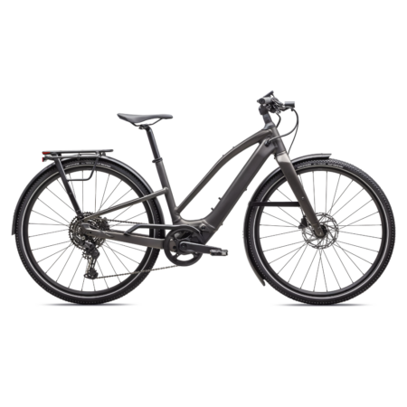 Specialized Turbo Vado SL 2 4.0 Step-Through EQ - Satin Gunmetal / Smoke Frost - M - Cykel