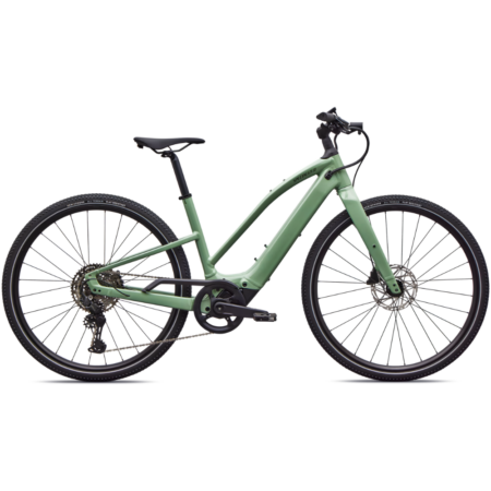 Specialized Turbo Vado SL 2 4.0 Step-Through - Gloss Pistachio / Oak Green Metallic Frost Reflective - L - Cykel