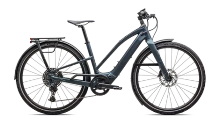 Specialized Turbo Vado SL 2 5.0 Step-Through - Satin Deep Lake Metallic / Black Liquid Metal Frost - S - Cykel