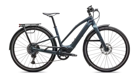 Specialized Turbo Vado SL 2 5.0 Step-Through - Satin Deep Lake Metallic / Black Liquid Metal Frost - S - Cykel Specialized Turbo Vado SL 2 5.0 Step-Through - Satin Deep Lake Metallic / Black Liquid Metal Frost - S - Cykel