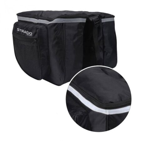 Strado Dobbelt Cykeltaske til Bagagerum 25L (Sort)