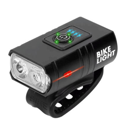 Superkraftig genopladelig cykellygte 2x LED ROXAR T6 800lm