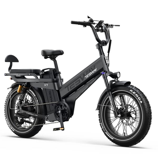TESWAY X7 Pro Elcykel 2000W Motor, 52V 60Ah Lithiumbatteri, 320km rækkevidde, Shimano 7-trins elcykel - Sort TESWAY X7 Pro Elcykel 2000W Motor, 52V 60Ah Lithiumbatteri, 320km rækkevidde, Shimano 7-trins elcykel - Sort