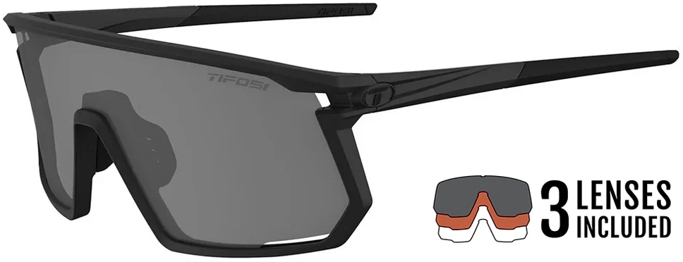 Tifosi Moab Cykelbriller – Blackout Smoke/AC Red/Clear Tifosi Moab Cykelbriller – Blackout Smoke/AC Red/Clear