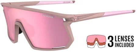 Tifosi Moab Cykelbriller – Matte Pink Clarion Rose/AC Red/Clear