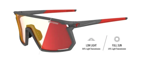 Tifosi Moab Cykelbriller – Satin Vapor Clarion Red Fototec