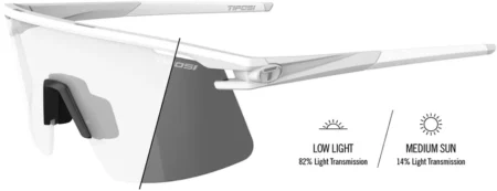 Tifosi Moab Lite Cykelbriller – Matte White Light Night Fototec