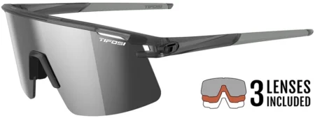 Tifosi Moab Lite Cykelbriller – Satin Vapor Silver Mirror/AC Red/Clear