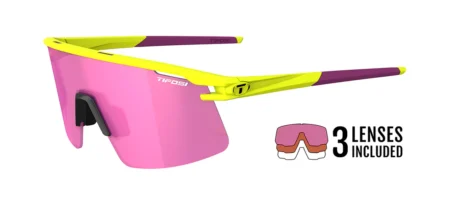 Tifosi Moab Lite Cykelbriller – Speed Yellow Clarion Sunset Pink/AC Red/Clear