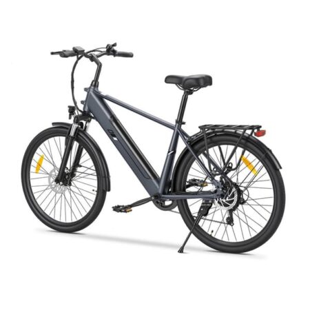 Touroll J2 elcykel: 100 km rækkevidde, 250 W motor, 561,6 Wh udskifteligt batteri, Shimano 7-trins gear, dobbelte skivebremser og elbremser