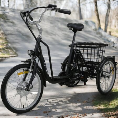 Trehjulig elcykel | 6 växlar Shimano | 250W 10.4Ah | Lyfco Mattsvart