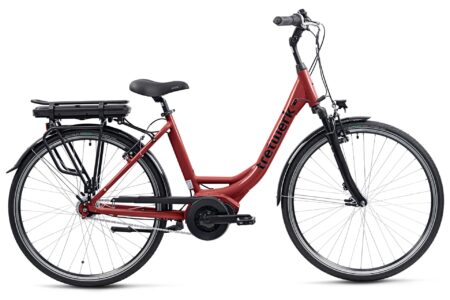 Tretwerk Stella - 28 Zoll E-Bike Damen E-Citybike mit Mittelmotor - Queens Red