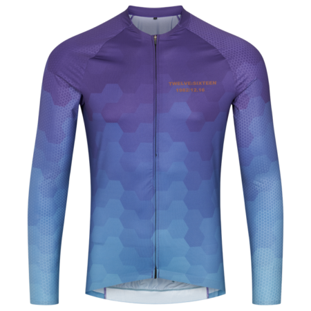 Twelve Sixteen Langærmet Cykeltrøje Sky Pro Let Multi Blue - XS / Purple