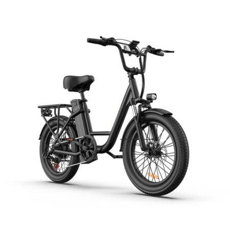 URLIFE E20 20-tommer voksen elcykel med fat tire - 250W motor, 48V 13Ah batteri, 80 km rækkevidde, Shimano 7-trins gearkasse, forhjulsophæng.