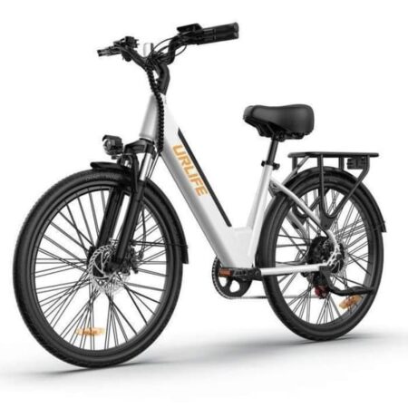 URLIFE E26 elektrisk cykel til voksne, motor 250W, batteri 36V 13Ah, brede dæk på 26 tommer, elektrisk mountainbike
