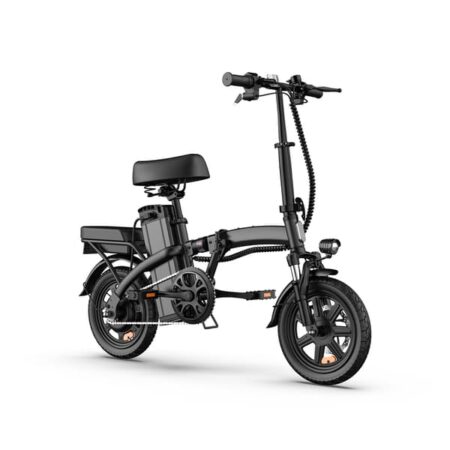 URLIFE F1L Elcykel 250W Motor, 48V 7,5Ah Batteri, 50-60 km rækkevidde, 25 km/t, 14 tommer dæk, foldbar elektrisk cykel - sort