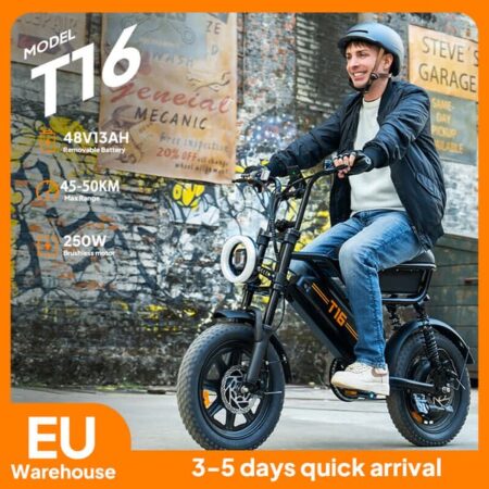 URLIFE T16 Elcykel 250W Motor 25 km/t Hurtig hastighed 45-50 km Lang rækkevidde IP54 Vandtæt 48V13AH Batteri Elcykel