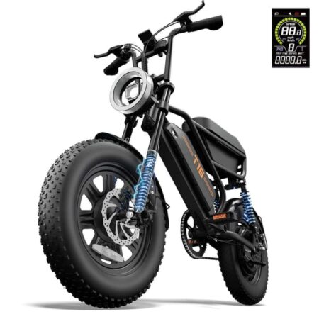 URLIFE T16 Elcykel 250W Motor, 48V 13Ah Batteri, 16*3,0 Tommer Fat Dæk, 68N.M Motormoment, Flip Opbevaringsboks Elcykel