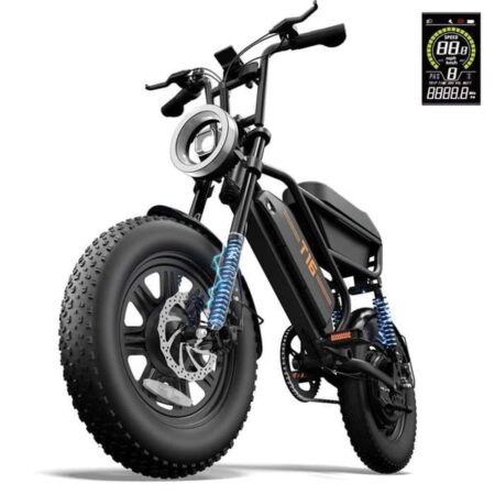 URLIFE - T16 - Elcykel - Motor 250W - Batteri 48V 13Ah - El mountainbike - Rækkevidde 120 km - Sort