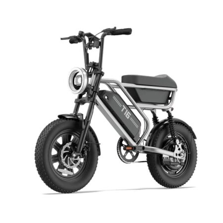 URLIFE T16 Urban elcykel, 48V 13Ah aftageligt batteri, 250W bagmotor, 16-tommer fedtdæk og skivebremser foran og bagpå.