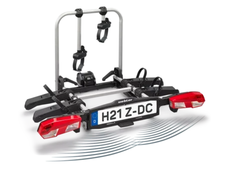 Uebler H21 Z-DC cykelholder til 2 cykler med 90° fold-down function og reverse driving control