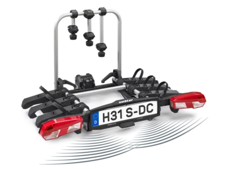 Uebler H31 S-DC Cykelholder til 3 cykler med 90Â° fold-down function og reverse driving control