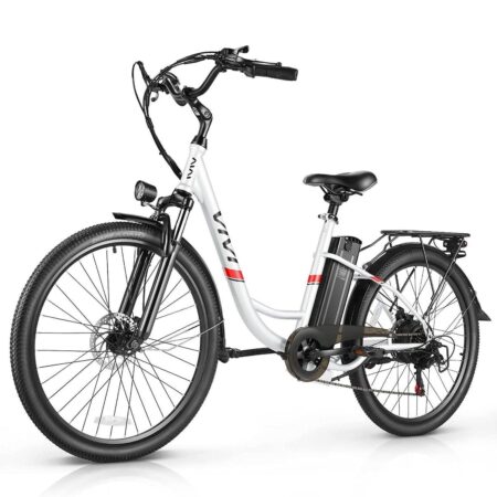 VIVI C26UL Electric Bike Cruiser Electric Commuter Bike SGS Certified to UL2849 - White