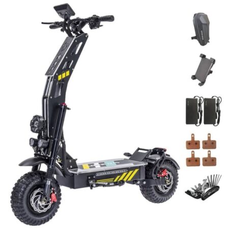 VREOM-T116 Mountainbike elektrisk scooter, 60V40AH batteri 8000W dobbeltmotor til voksen e-Ecooter, 14" dæk, hydrauliske bremser med sæde