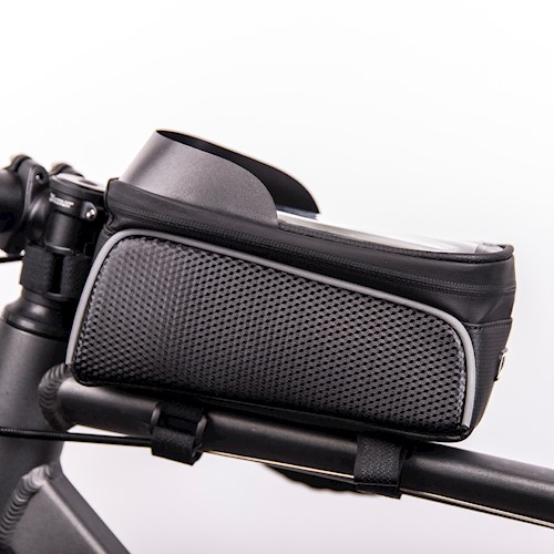 Vandtæt cykeltaske og telefonholder med skærm, sort Vandtæt cykeltaske og telefonholder med skærm, sort