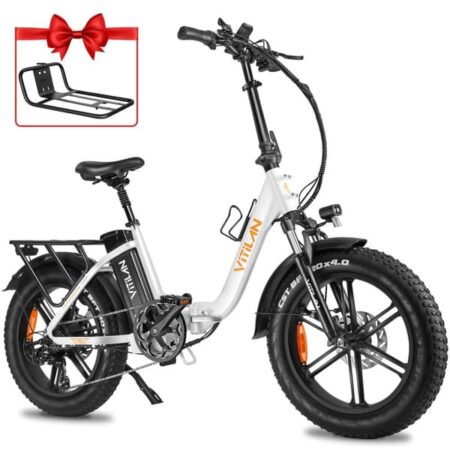 Vitilan-U7 2.0 foldbar elcykel 750W, 20"*4" dæk, 48V 20Ah Samsung-batteri, rækkevidde 55-65 miles, LED LCD-skærm, Shimano 7-trins