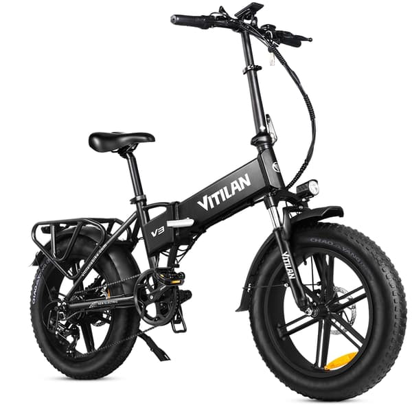 Vitilan V3 2.0 elcykel, 750W motor, 13Ah aftageligt batteri, 45 km/t MAX, foldbar, sort. Vitilan V3 2.0 elcykel, 750W motor, 13Ah aftageligt batteri, 45 km/t MAX, foldbar, sort.
