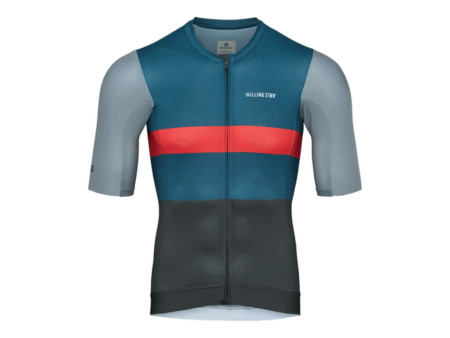 Willing Able Blue Blaze cykeltrøje korte ærmer herre