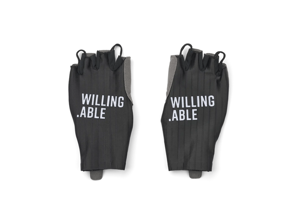 Willing Able aero cykelhandsker sort/grå Willing Able aero cykelhandsker sort/grå