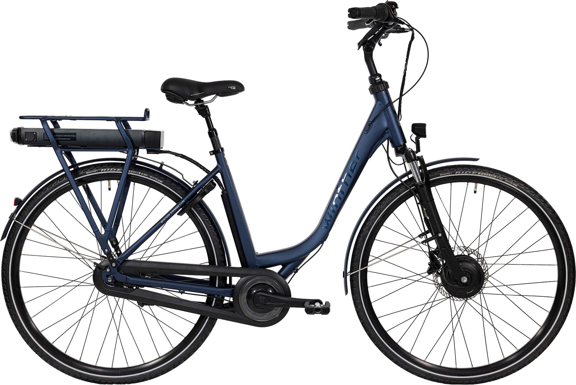 Winther Superbe 1 LTD Damecykel Blå - 10,4 ah batteri-48 cm Winther Superbe 1 LTD Damecykel Blå - 10,4 ah batteri-48 cm