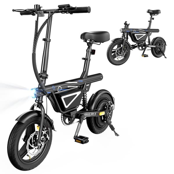 iScooter EB1S 14-tommer elcykel 250W motor 36V 12Ah lithiumbatteri 25 km/t hastighed foldbar by-elcykel til voksne 30-50 km rækkevidde med app iScooter EB1S 14-tommer elcykel 250W motor 36V 12Ah lithiumbatteri 25 km/t hastighed foldbar by-elcykel til voksne 30-50 km rækkevidde med app
