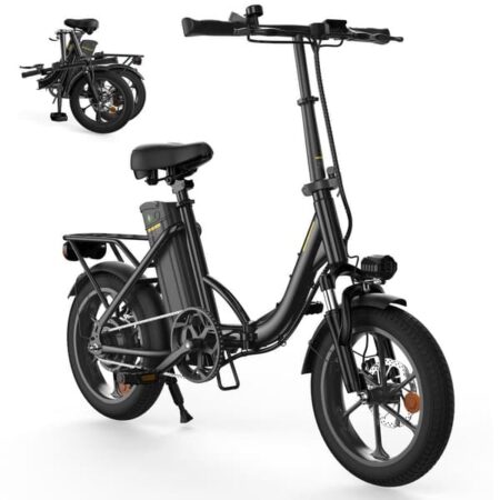 iScooter U4 16 tommer elcykel, 250W motor, 36V 10,4AH lithiumbatteri, hurtigfoldelig elcykel (25 km/t) for voksne