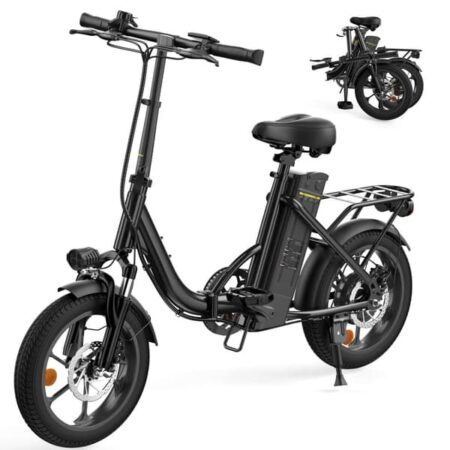 iScooter U4 250W motor, 36V 10,4AH lithiumbatteri, 16 tommer elcykel, hurtigfoldelig elektrisk cykel (25 km/t) for voksne