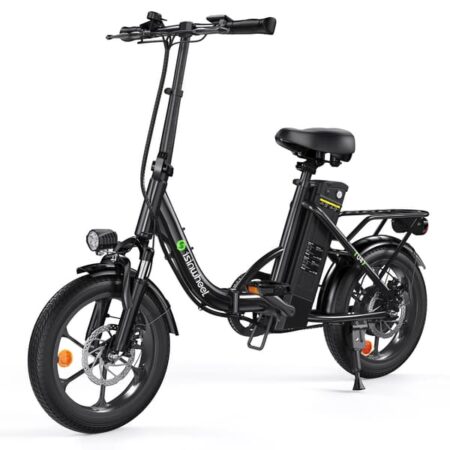 isinwheel U4 Langtrækkende 250W Elcykel, 36V 10,4Ah Batteri med Brede Dæk & Forhjulsophæng til Stabil Bypendling