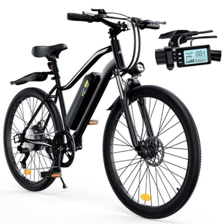 🚲 iScooter EB3S Elcykel - 250W - 36V 15Ah Batteri - Rækkevidde 70-90 km - 26-tommer terrængående dæk - Skivebremser - LCD-skærm